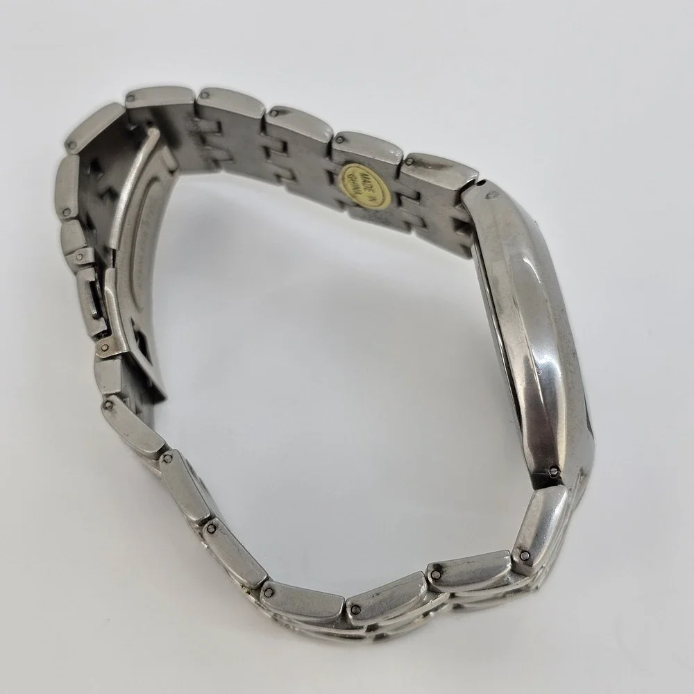 Fred Belay Men's Watch 37MM White‎ Dial Gray Bracelet Band 7.5